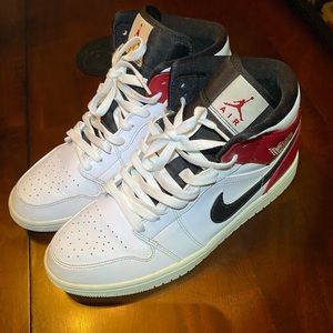 air jordan 1 mid white chicago